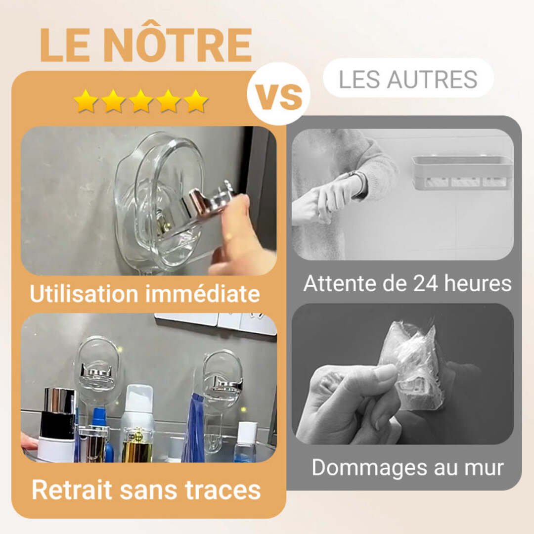 GripRack | Système de rangement compact avec trou de drainage