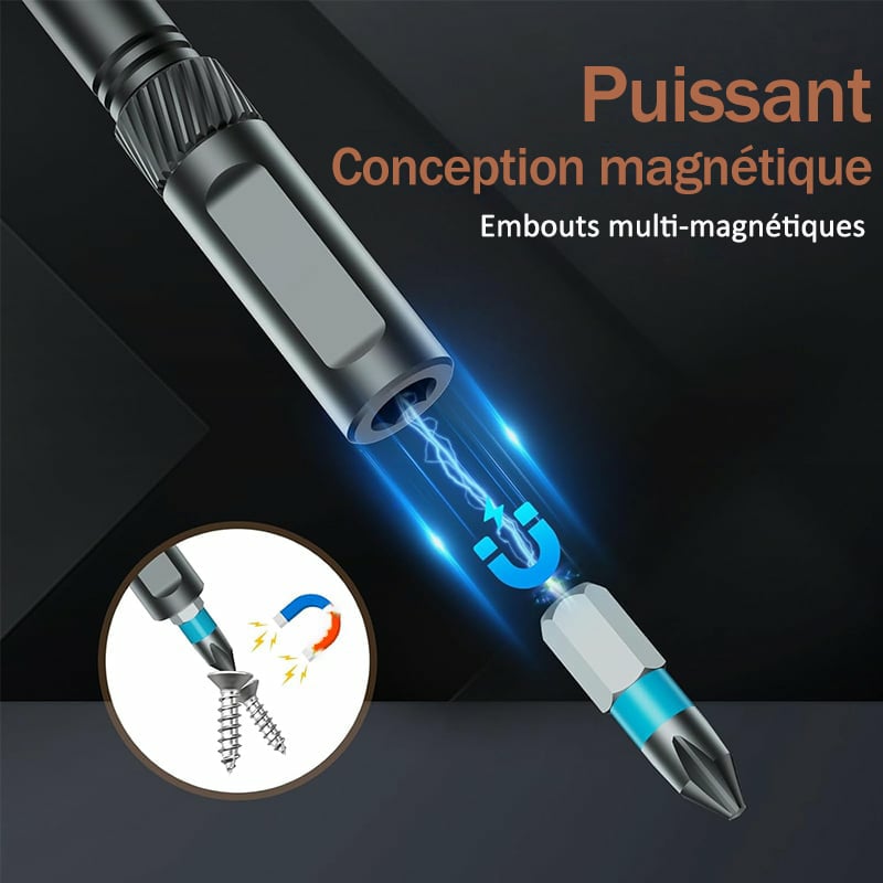 ToolCore | Tournevis à cliquet 24-en-1 Magnétique pour Chaque Tâche