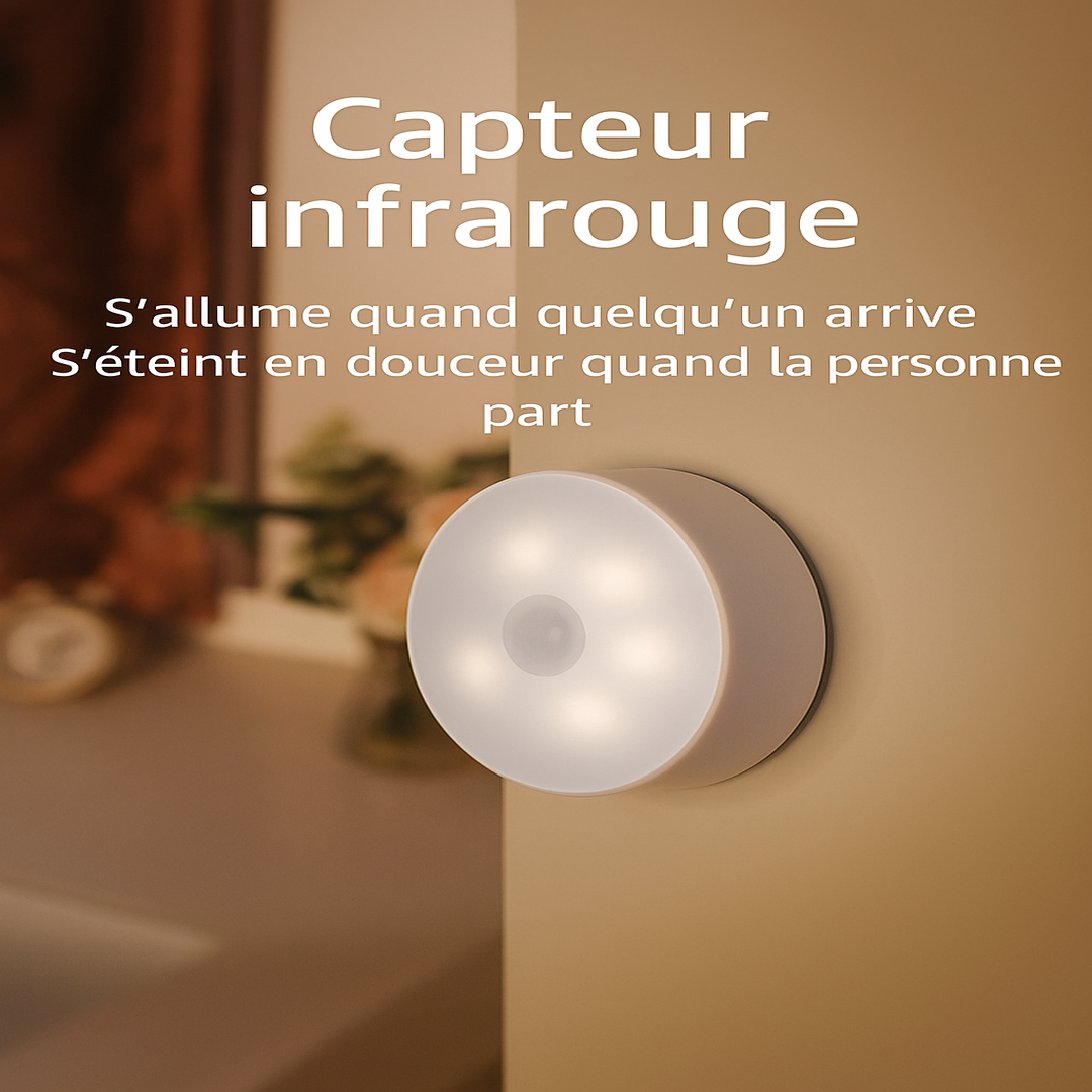 LiteStep | Lampe de nuit LED intelligente avec détecteur de mouvement et rechargeable par USB
