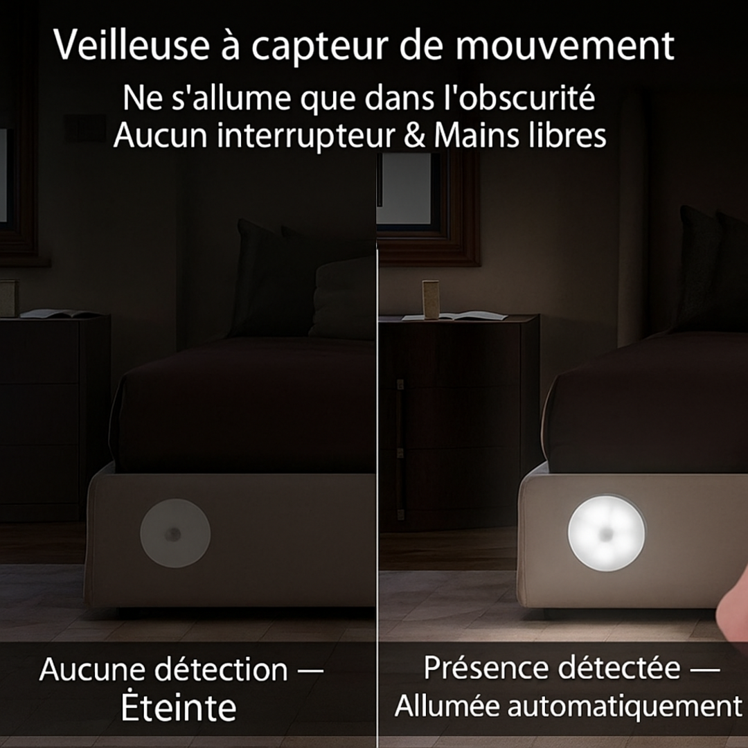 LiteStep | Lampe de nuit LED intelligente avec détecteur de mouvement et rechargeable par USB