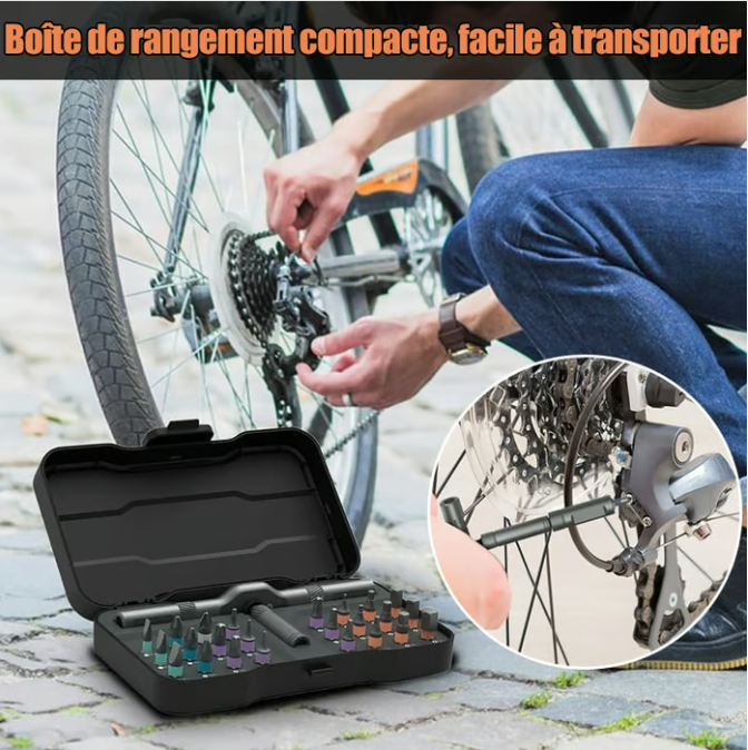 ToolCore | Tournevis à cliquet 24-en-1 Magnétique pour Chaque Tâche