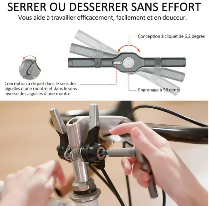 ToolCore | Tournevis à cliquet 24-en-1 Magnétique pour Chaque Tâche