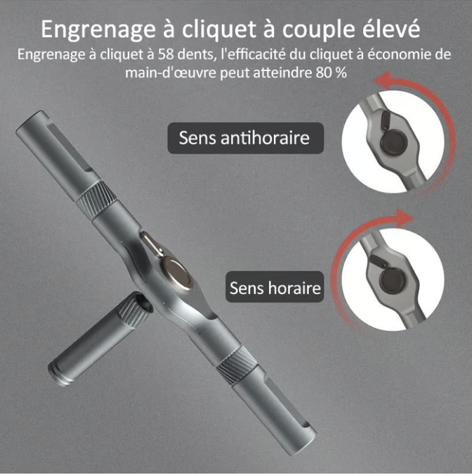 ToolCore | Tournevis à cliquet 24-en-1 Magnétique pour Chaque Tâche