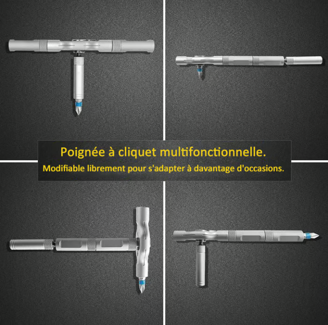 ToolCore | Tournevis à cliquet 24-en-1 Magnétique pour Chaque Tâche