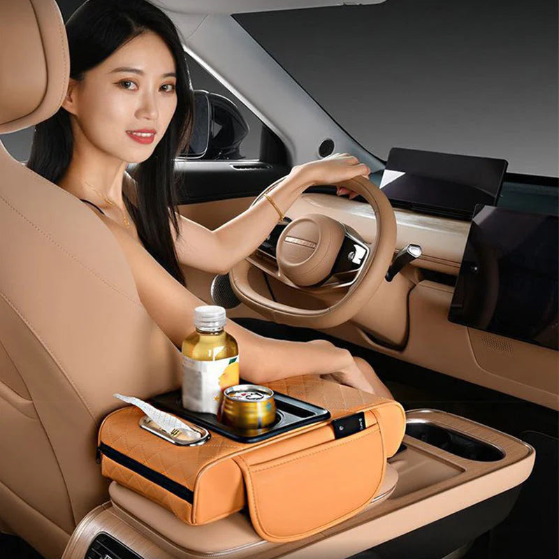 DriveEase | Coussin d’Accoudoir Auto Multifonction