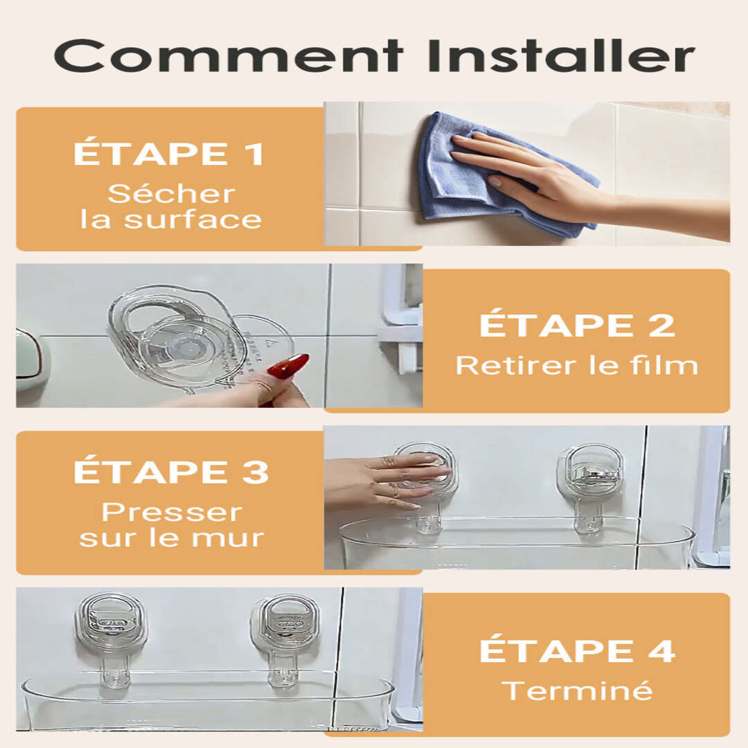 GripRack | Système de rangement compact avec trou de drainage