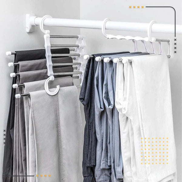 Trouser Hanger multifonction : armoire rangée, plus de place en un instant.