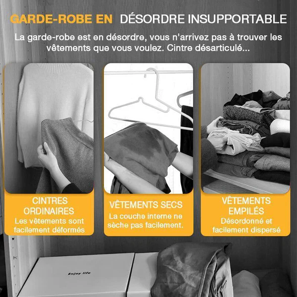 Trouser Hanger multifonction : armoire rangée, plus de place en un instant.