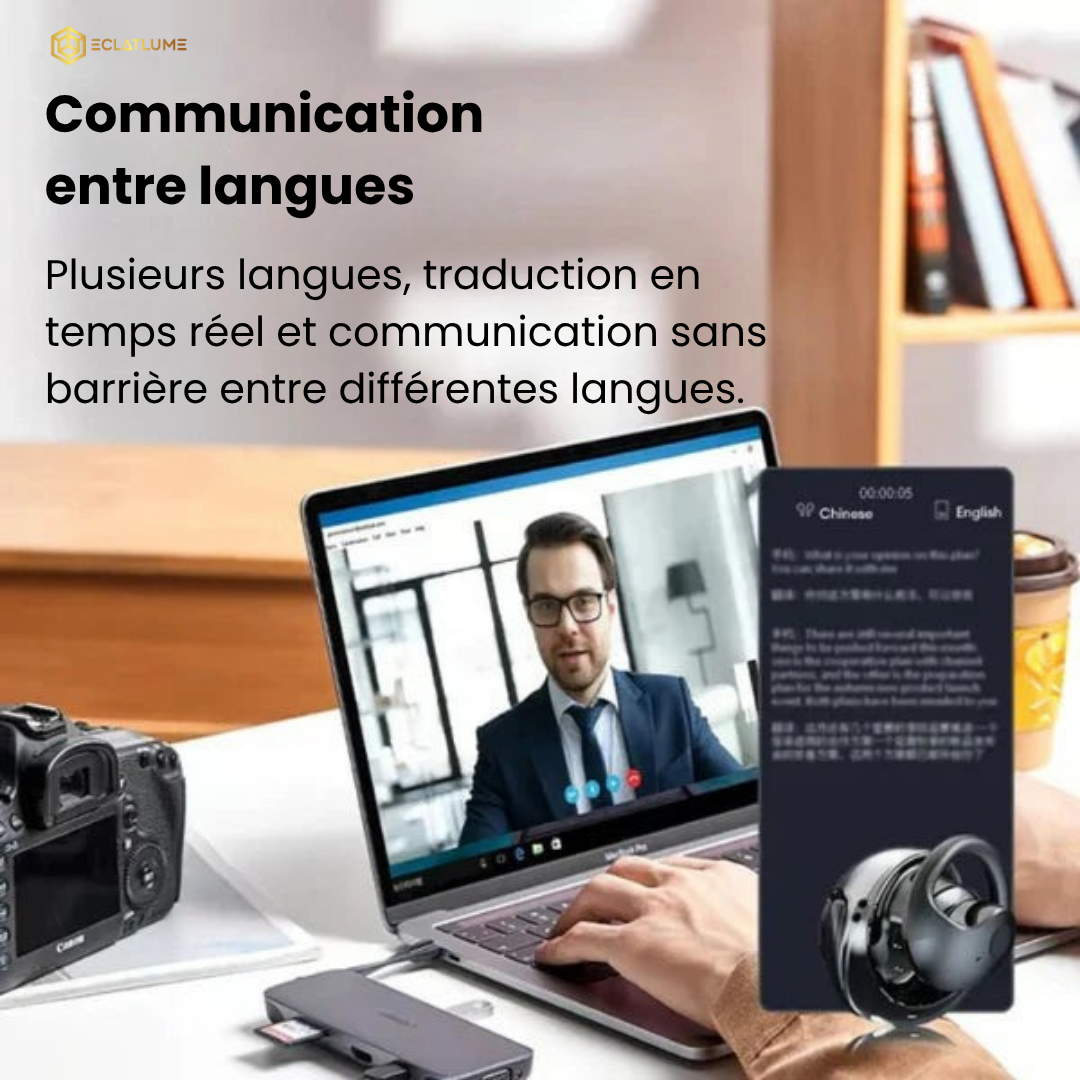 SmartBuds | Écouteurs Bluetooth Sans Fil avec Fonction de Traduction IA
