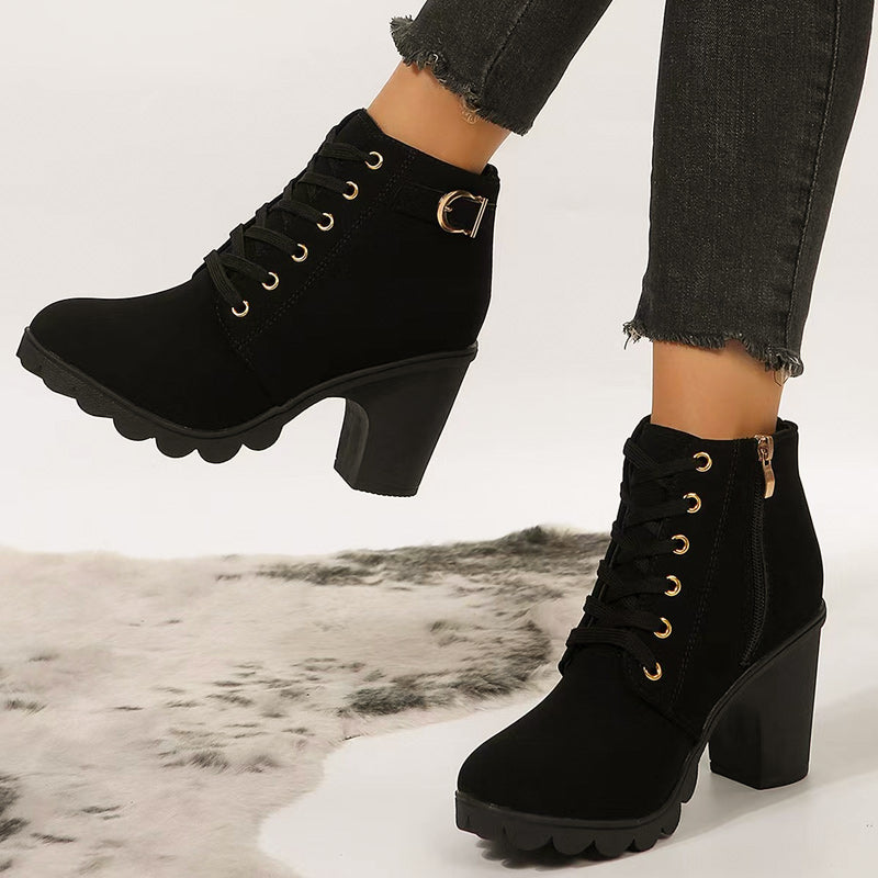 ChicStep Boots | Bottes Élégantes avec Talon Bloc Confortable