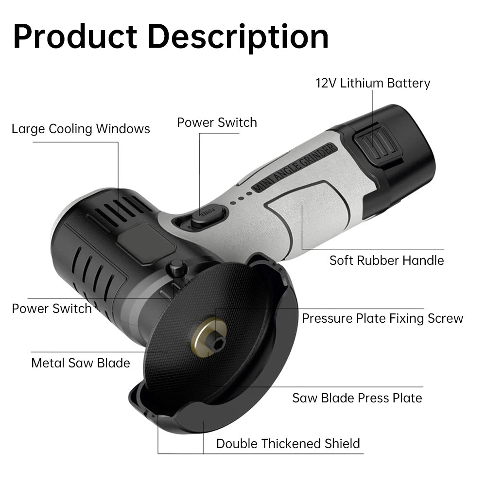 PowerGrind | Mini Meuleuse d’Angle Compacte pour un Travail de Précision