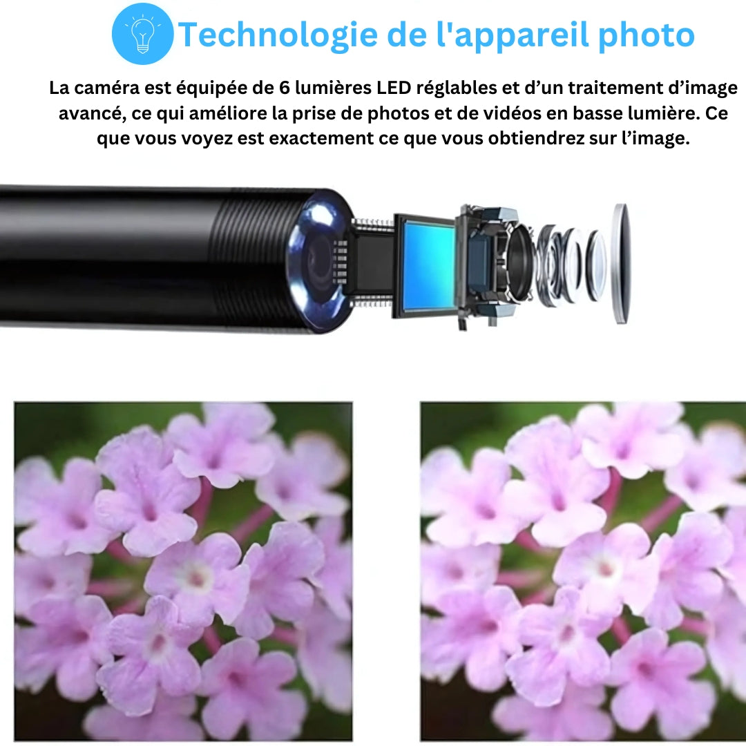 FlexiScope | Endoscope Étanche avec Éclairage LED