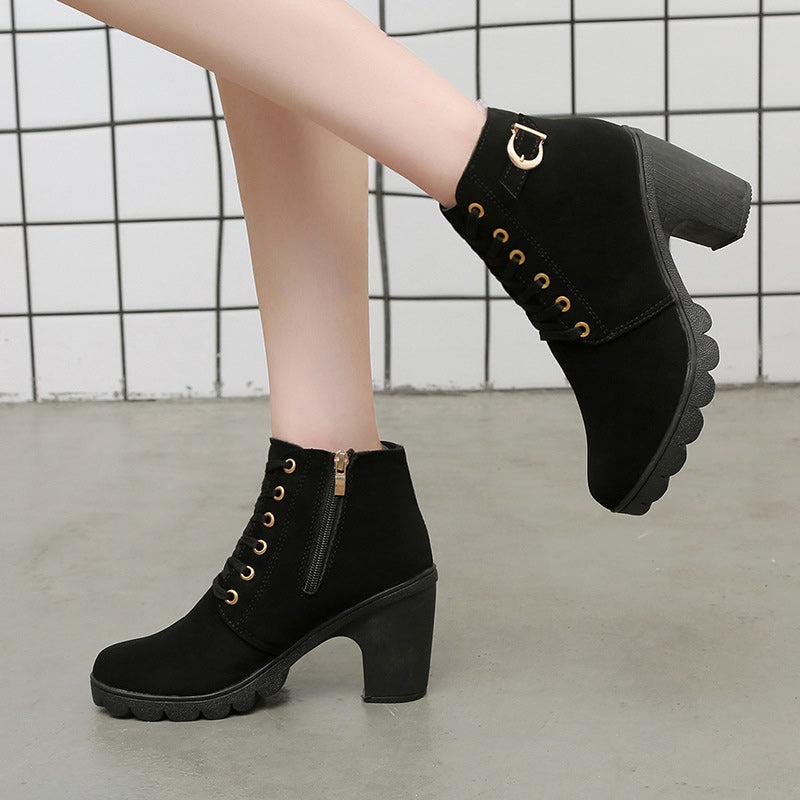 ChicStep Boots | Bottes Élégantes avec Talon Bloc Confortable