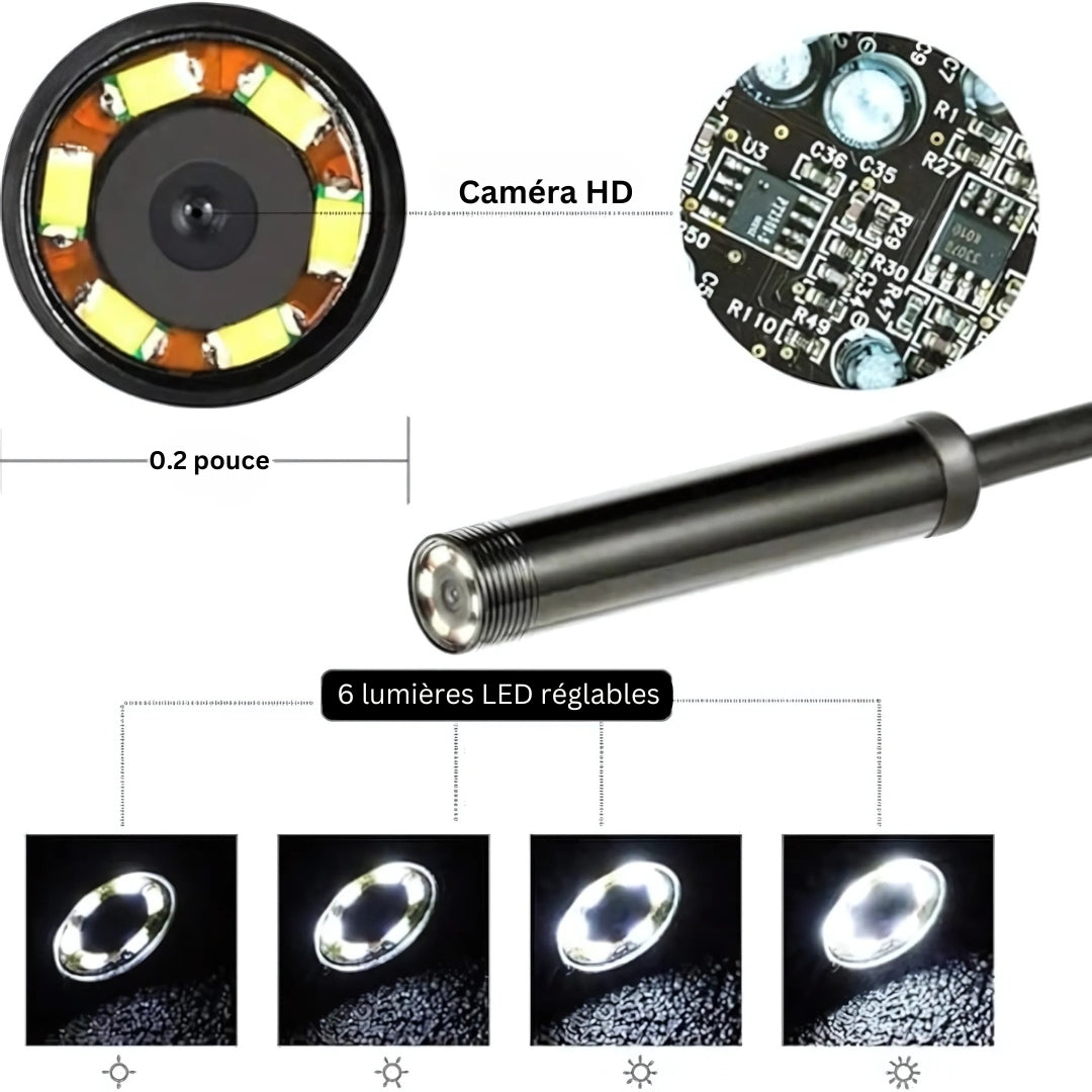 FlexiScope | Endoscope Étanche avec Éclairage LED