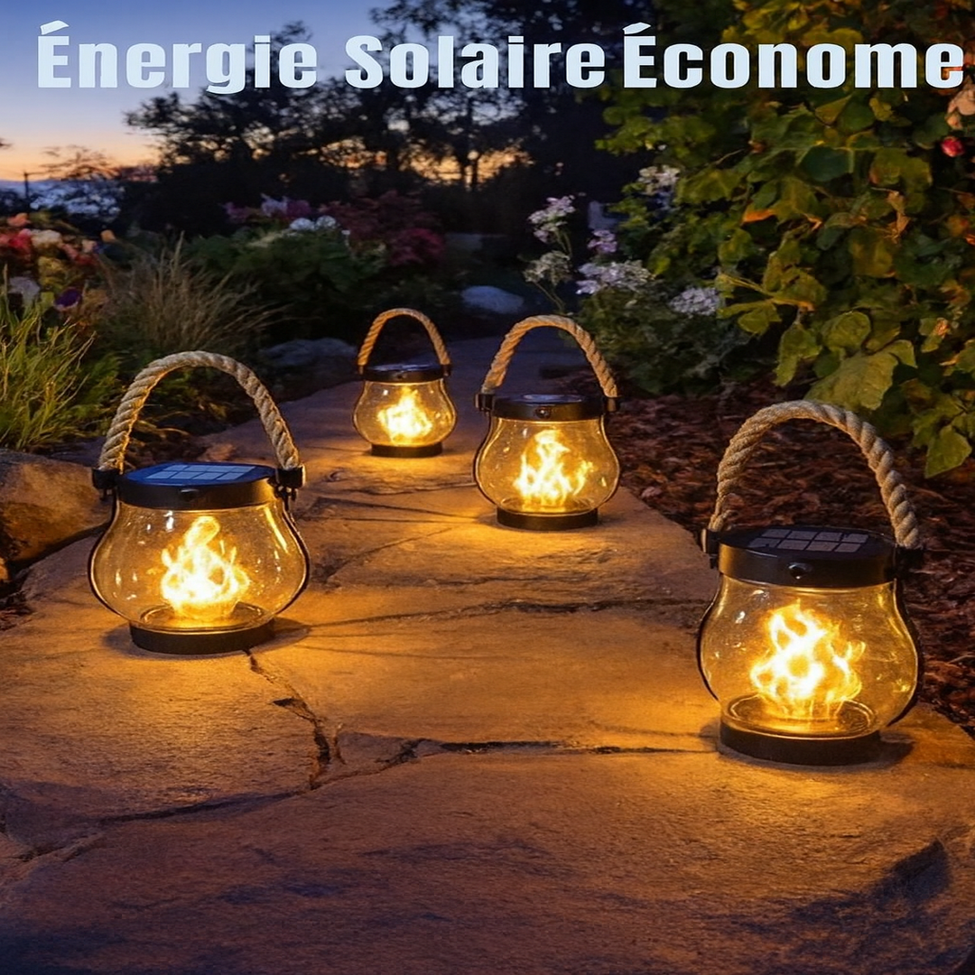 FireLume | Lampe Solaire Ambiance à Effet Flamme