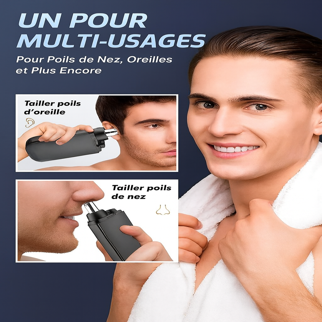 GroomMate | Tondeuse de Précision Compacte pour Nez, Oreilles & Sourcils