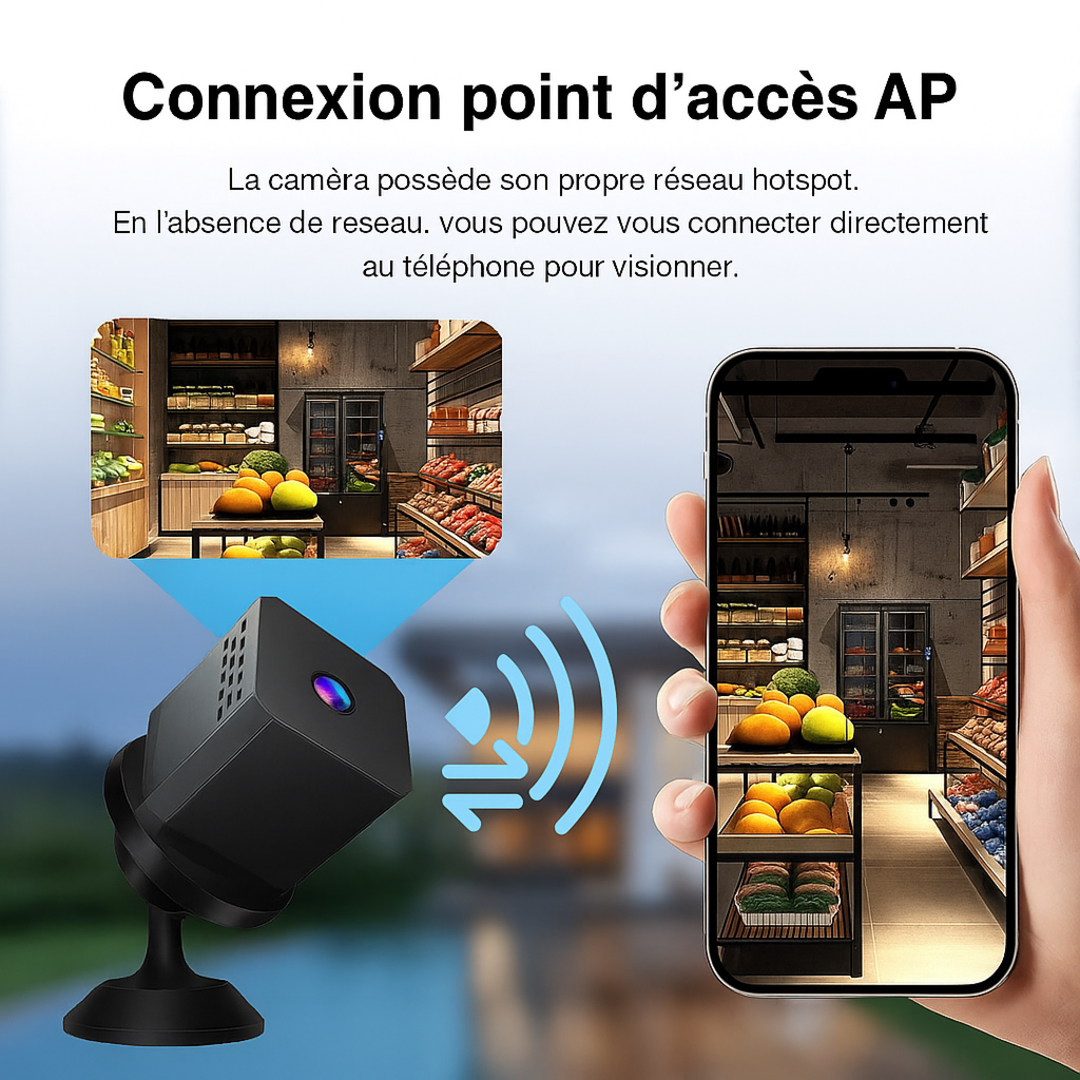 SecureView Cam | Caméra HD sans fil avec vision nocturne