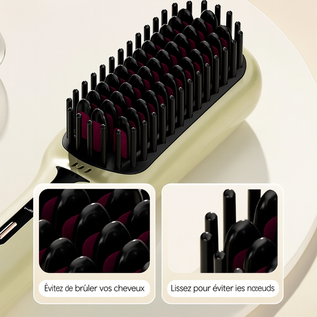 IonGlow Brosse | Brosse lissante aux ions négatifs pour des cheveux soyeux instantanément !