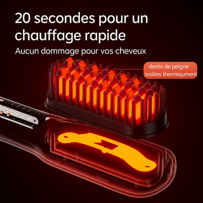 IonGlow Brosse | Brosse lissante aux ions négatifs pour des cheveux soyeux instantanément !