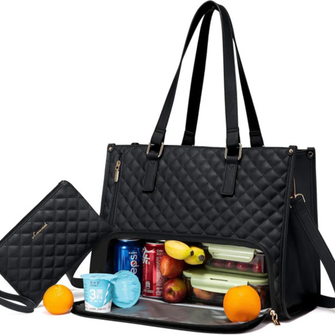 LuxeCarry Sac | Le sac tout-en-un pour travail, déjeuner et ordinateur portable