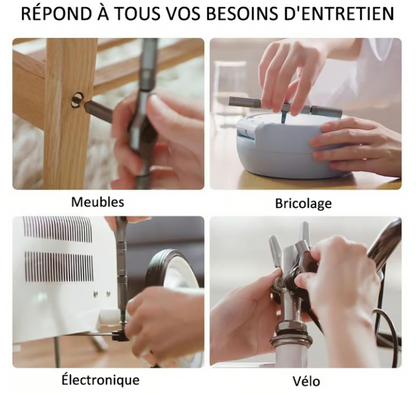 ToolCore | Tournevis à cliquet 24-en-1 Magnétique pour Chaque Tâche