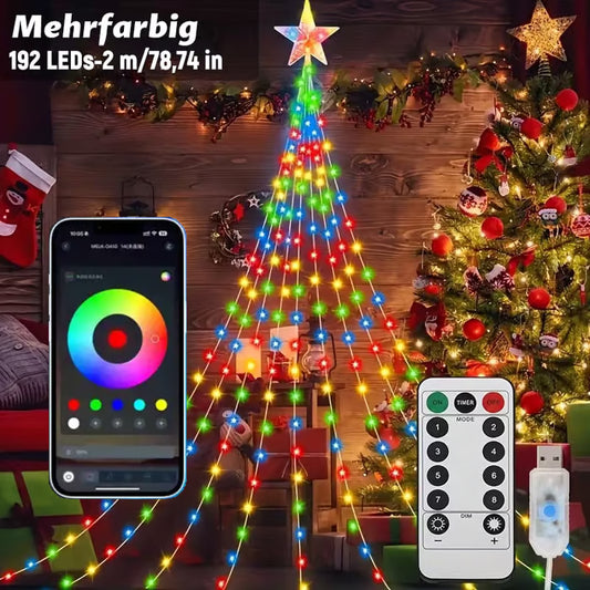 GlowCascade | Magiques Lumières de Sapin de Noël pour des Soirées Pleines de Chaleur