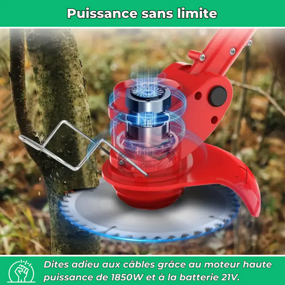 PowerTrim | Débroussailleuse Sans Fil Puissante pour Jardin Impeccable
