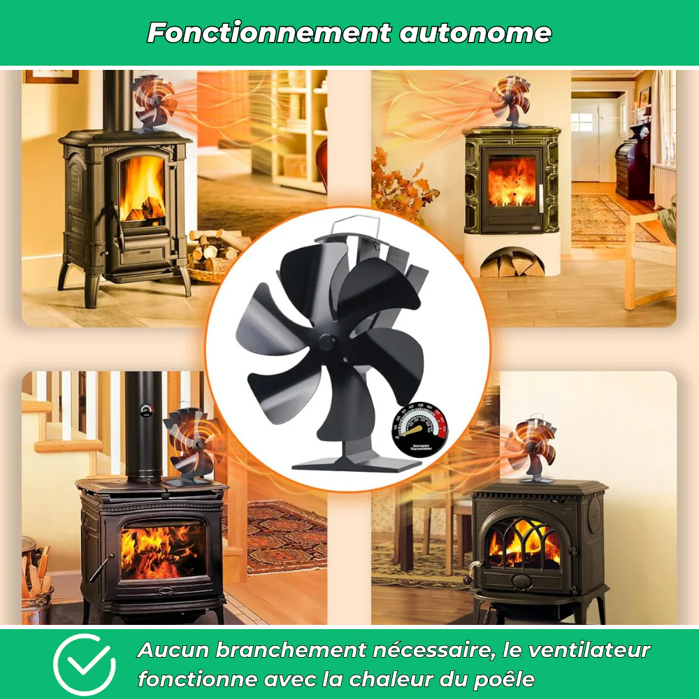 ThermaFan | Ventilateur pour Poêle – Économie d’Énergie et Chaleur Efficace