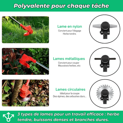 PowerTrim | Débroussailleuse Sans Fil Puissante pour Jardin Impeccable