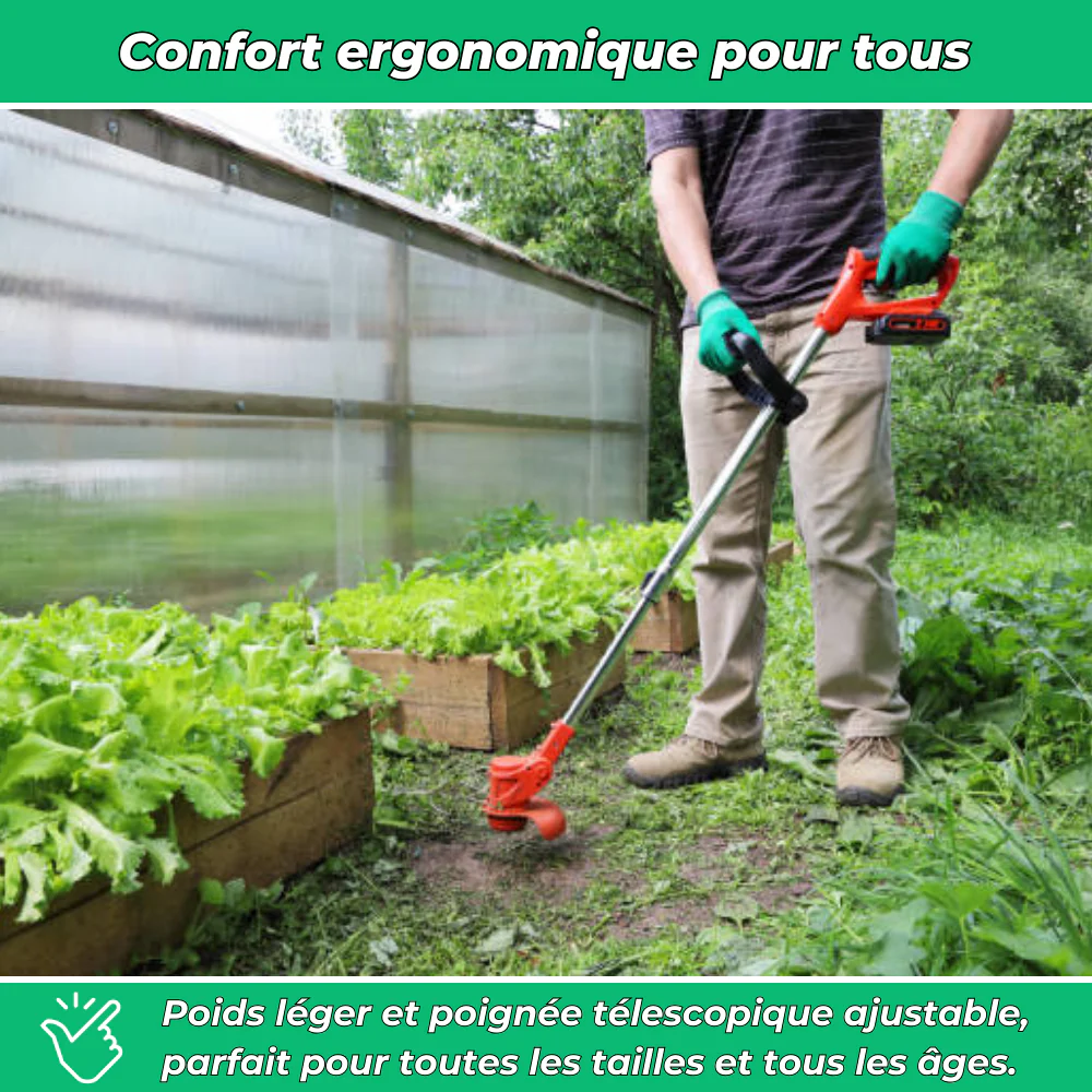 PowerTrim | Débroussailleuse Sans Fil Puissante pour Jardin Impeccable