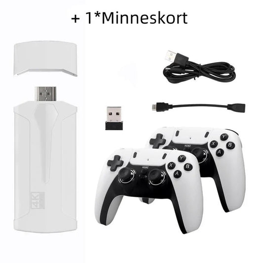 RetroPlay Duo | Console Noir Blanc pour Soirées Jeux Classiques