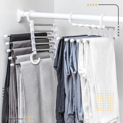 Trouser Hanger multifonction : armoire rangée, plus de place en un instant.